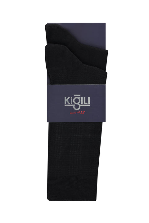 Black 2-Pack Patterned Socks