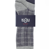 Light Smoke Melange 2-Piece Patterned Sock Set