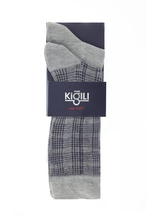 Light Smoke Melange 2-Piece Patterned Sock Set