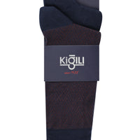 Light Navy Blue 2-Pack Patterned Socks