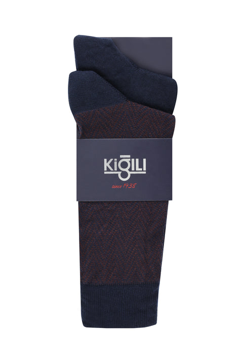 Light Navy Blue 2-Pack Patterned Socks