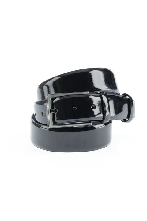 Black Patent Leather Belt