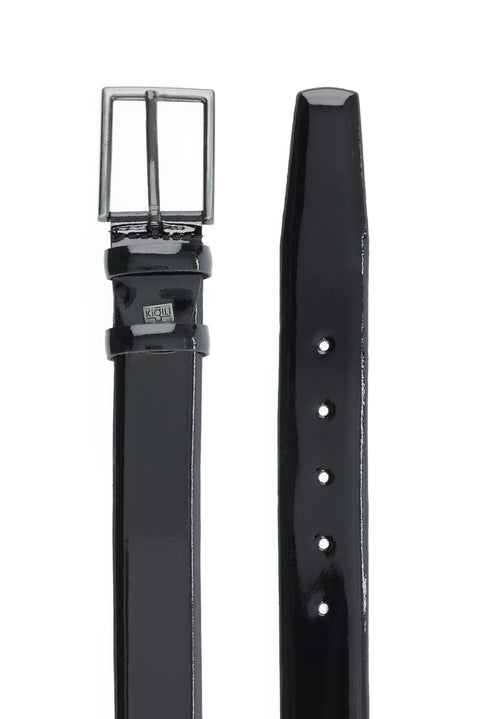 Black Patent Leather Belt