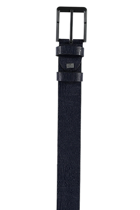 Dark Navy Leather Sport Belt