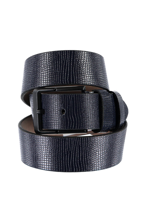 Dark Navy Leather Sport Belt