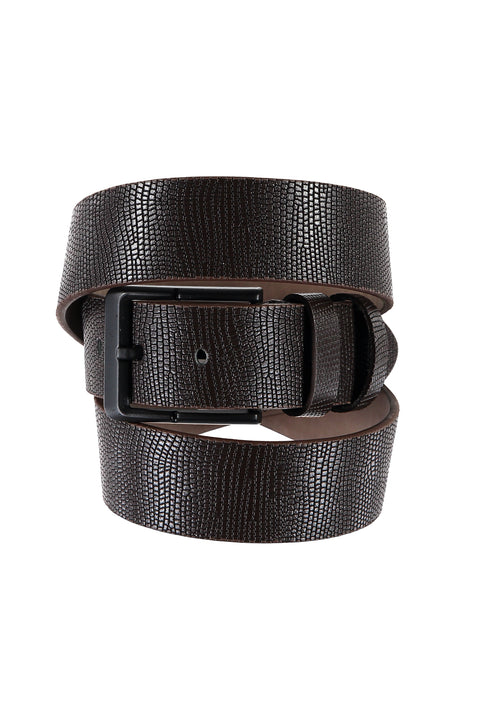 Dark Brown Sport Leather Belt