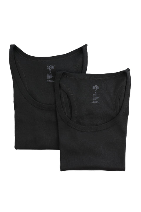 Black Cotton Undershirt