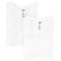 White 2-Piece Cotton V-Neck Tank Top Set