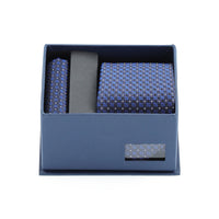 Dark Navy Blue 2-Piece Tie and Pocket Square Set