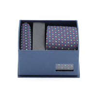 Dark Navy Blue 2-Piece Tie and Pocket Square Set