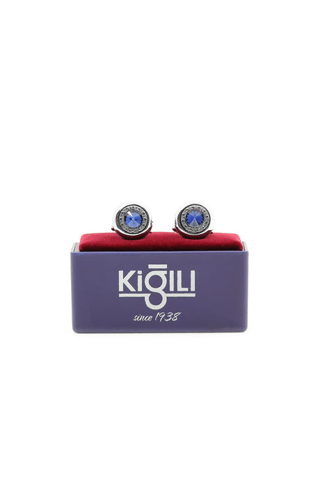 Açık Lacivert Kol Düğmesi