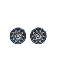 Medium Navy Cufflinks