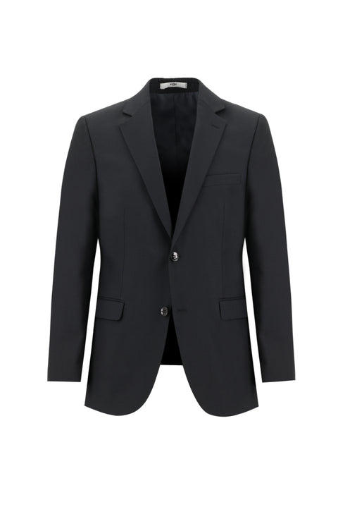 Black 4-Drop Relaxed Fit Suit