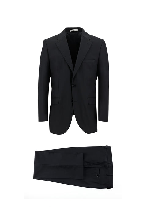 Dark Black 6 Drop Regular Fit Standard Cut Suit