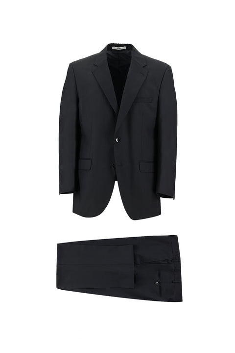 Black 4-Drop Relaxed Fit Suit