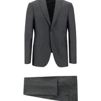 Orta Füme 7 Drop Slim Fit Dar Kesim Takım Elbise