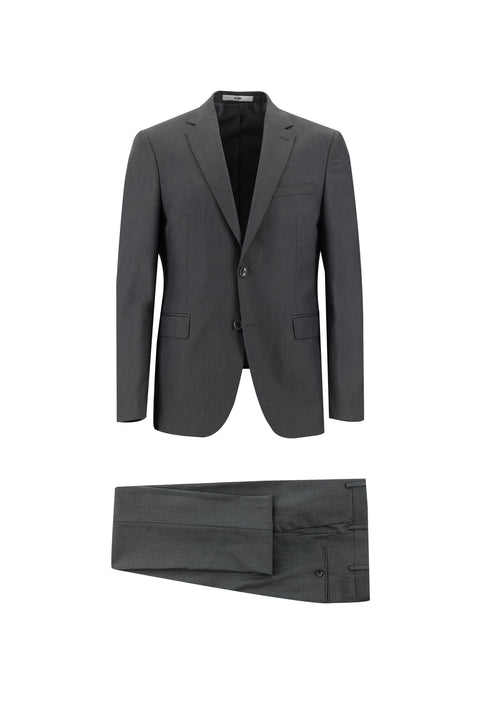 Orta Füme 7 Drop Slim Fit Dar Kesim Takım Elbise