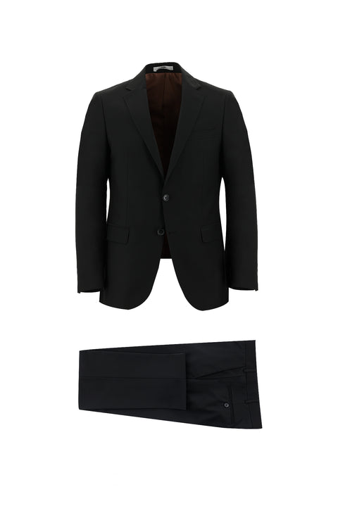 Dark Black 6 Drop Regular Fit Standard Cut Suit