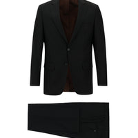 Black 6-Drop Regular Fit Standard Cut Suit