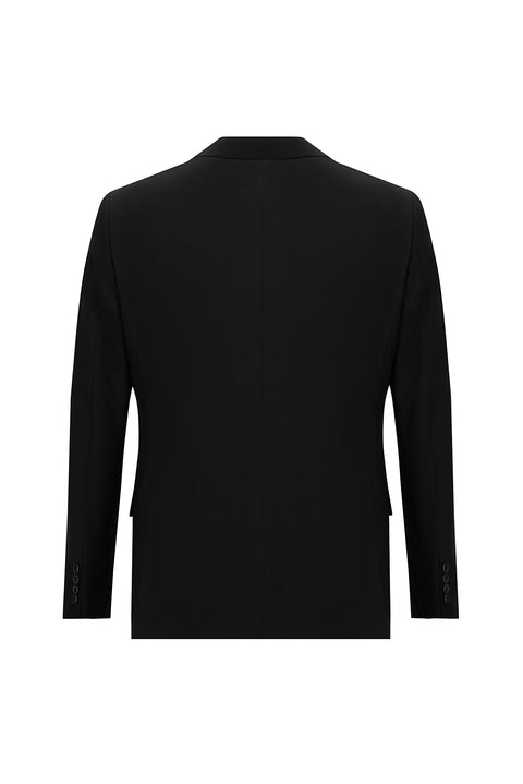 Black 6-Drop Regular Fit Standard Cut Suit