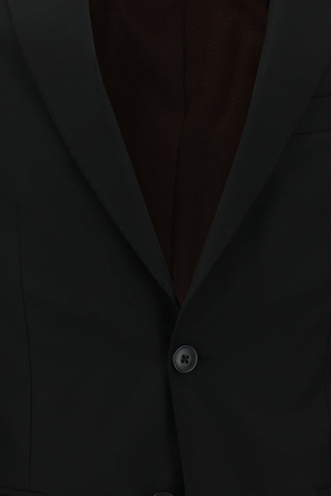 Black 4-Drop Relaxed Fit Suit