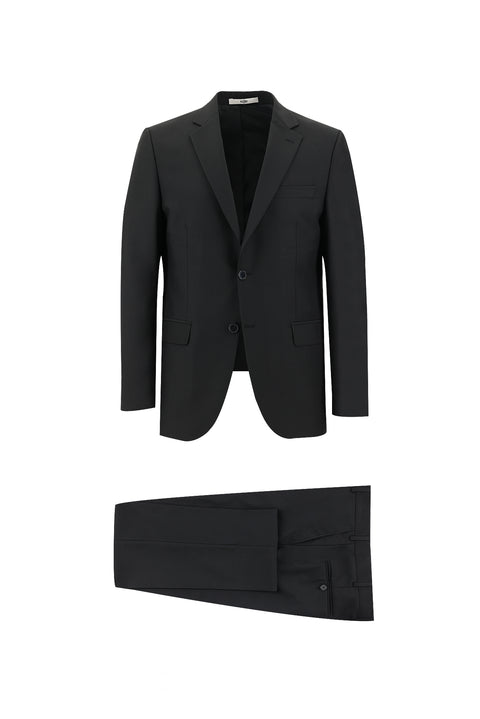 Black 4-Drop Relaxed Fit Suit