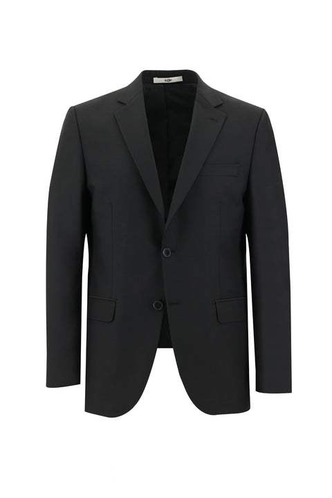Black 4-Drop Relaxed Fit Suit