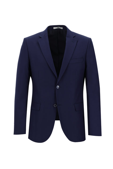 Light Navy Blue 4-Drop Relaxed Fit Suit