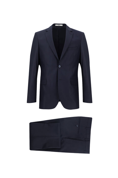 Black Navy 6 Drop Regular Fit Standard Cut Suit
