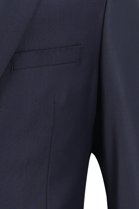Black Navy 6 Drop Regular Fit Standard Cut Suit
