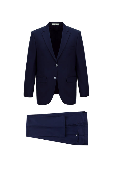 Light Navy Blue 4-Drop Relaxed Fit Suit