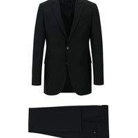 Dark Black 8 Drop Long Slim Fit Suit
