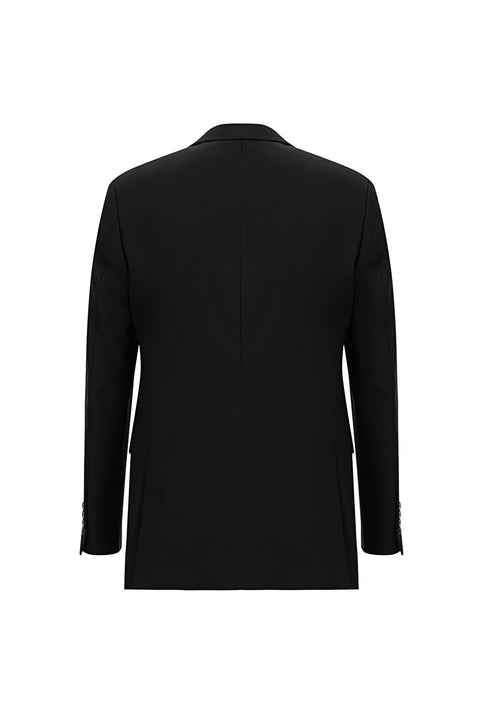 Dark Black 8 Drop Long Slim Fit Suit