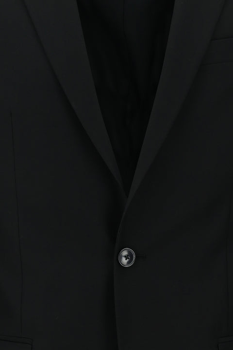 Dark Black 8 Drop Long Slim Fit Suit