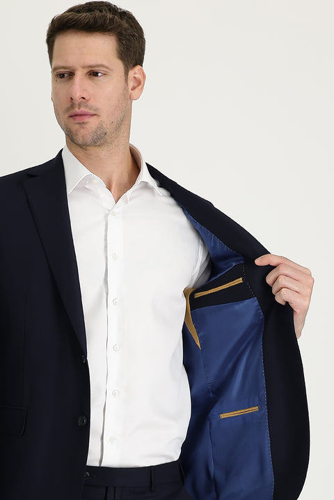 Medium Navy 4-Drop Relaxed Fit Suit