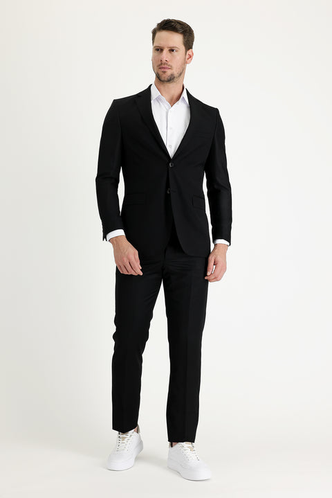Siyah 6 Drop Regular Fit Standart Kesim Takım Elbise