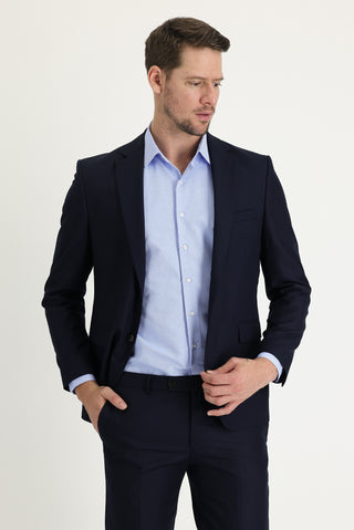  Koyu Lacivert 7 Drop Slim Fit Dar Kesim Takım Elbise