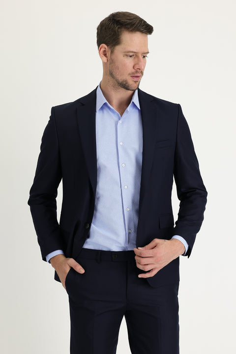 Dark Navy 4-Drop Relaxed Fit Suit