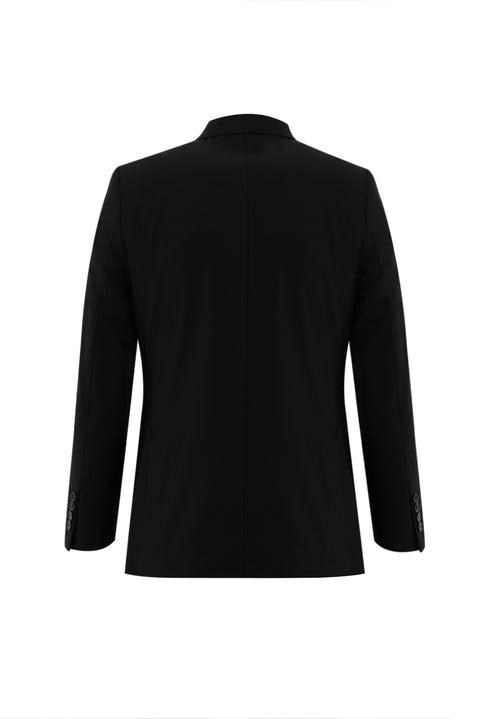 Black 7 Drop Slim Fit Narrow Cut Suit with Vest
