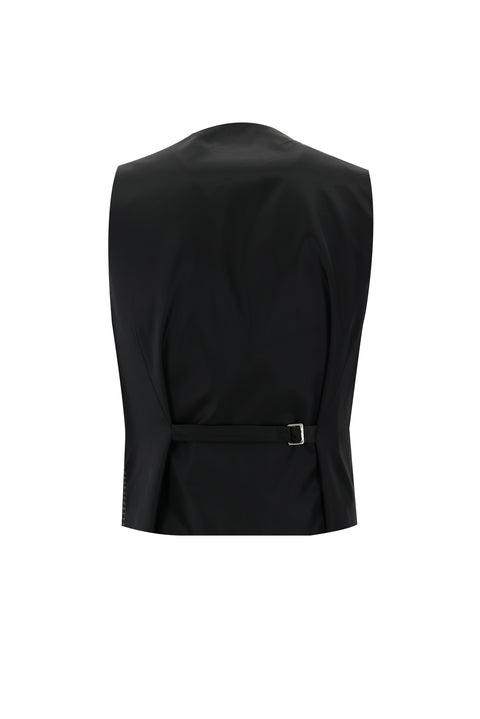 Black 7 Drop Slim Fit Narrow Cut Suit with Vest