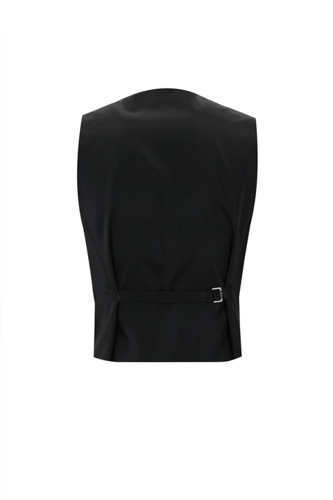 Light Black 7 Drop Slim Fit Narrow Cut Suit with Vest