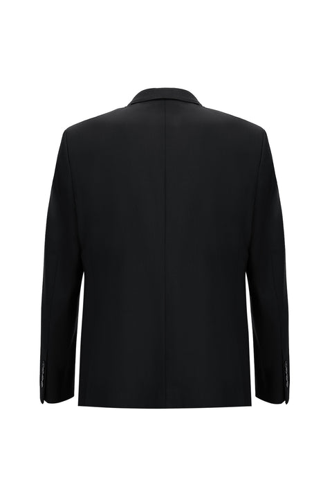 Black 7 Drop Slim Fit Narrow Cut Suit with Vest