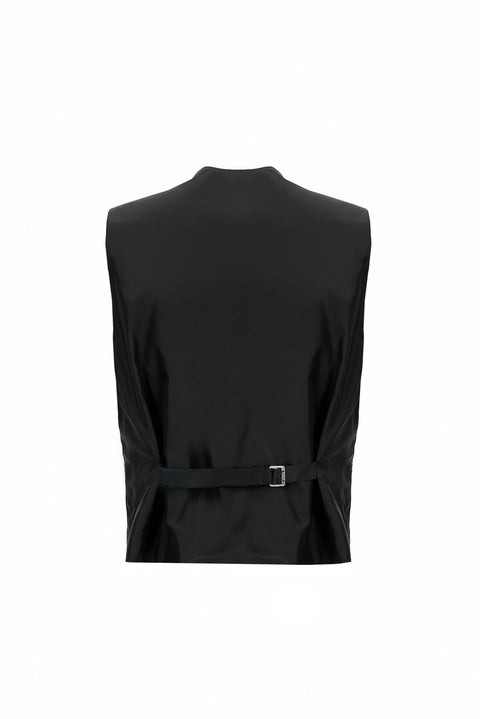 Black 7 Drop Slim Fit Narrow Cut Suit with Vest