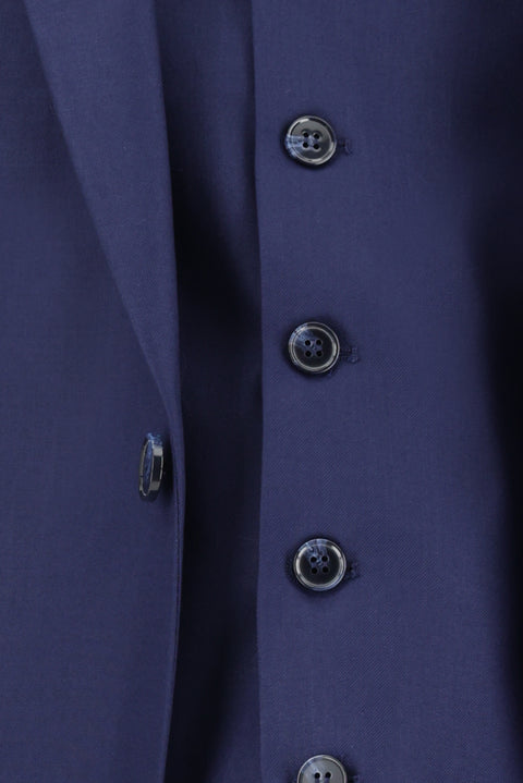 Medium Navy 7 Drop Super Slim Fit Extra Narrow Cut Suit with Vest
