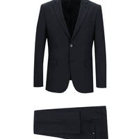 Black Navy 6 Drop Regular Fit Standard Cut Suit