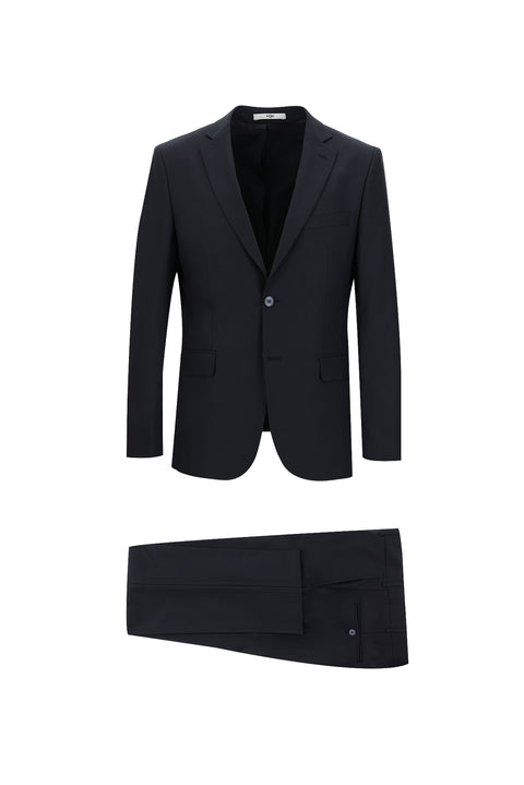 Black Navy 6 Drop Regular Fit Standard Cut Suit