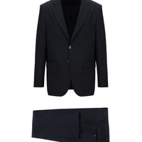 Black and Navy Blue 7 Drop Slim Fit Suit