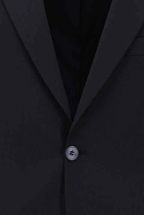 Black and Navy Blue 7 Drop Slim Fit Suit