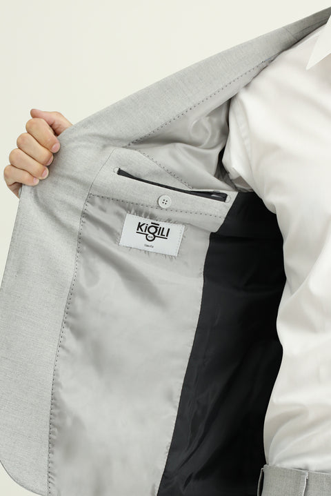 Medium Grey 6 Drop Milano Full Oversize Fit Slim Fit Suit