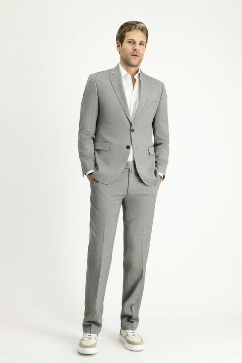 Medium Gray 6 Drop Milano Full Oversize Fit Slim Fit Suit